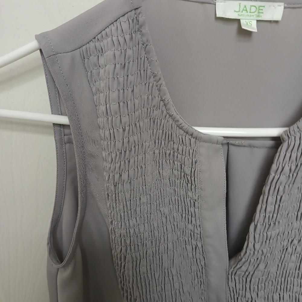 Jade Melody Tam Ruched/Pleated Top Size XS - Picture 3 of 6